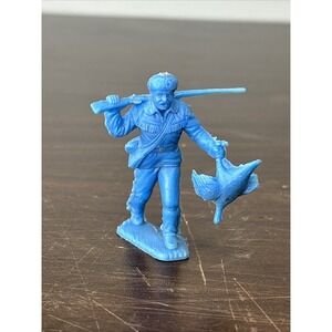 1950's MARX FRONTIERSMEN BLUE MOUNTAIN MAN FUR TRAPPER PIONEER FIGURE W/Bird